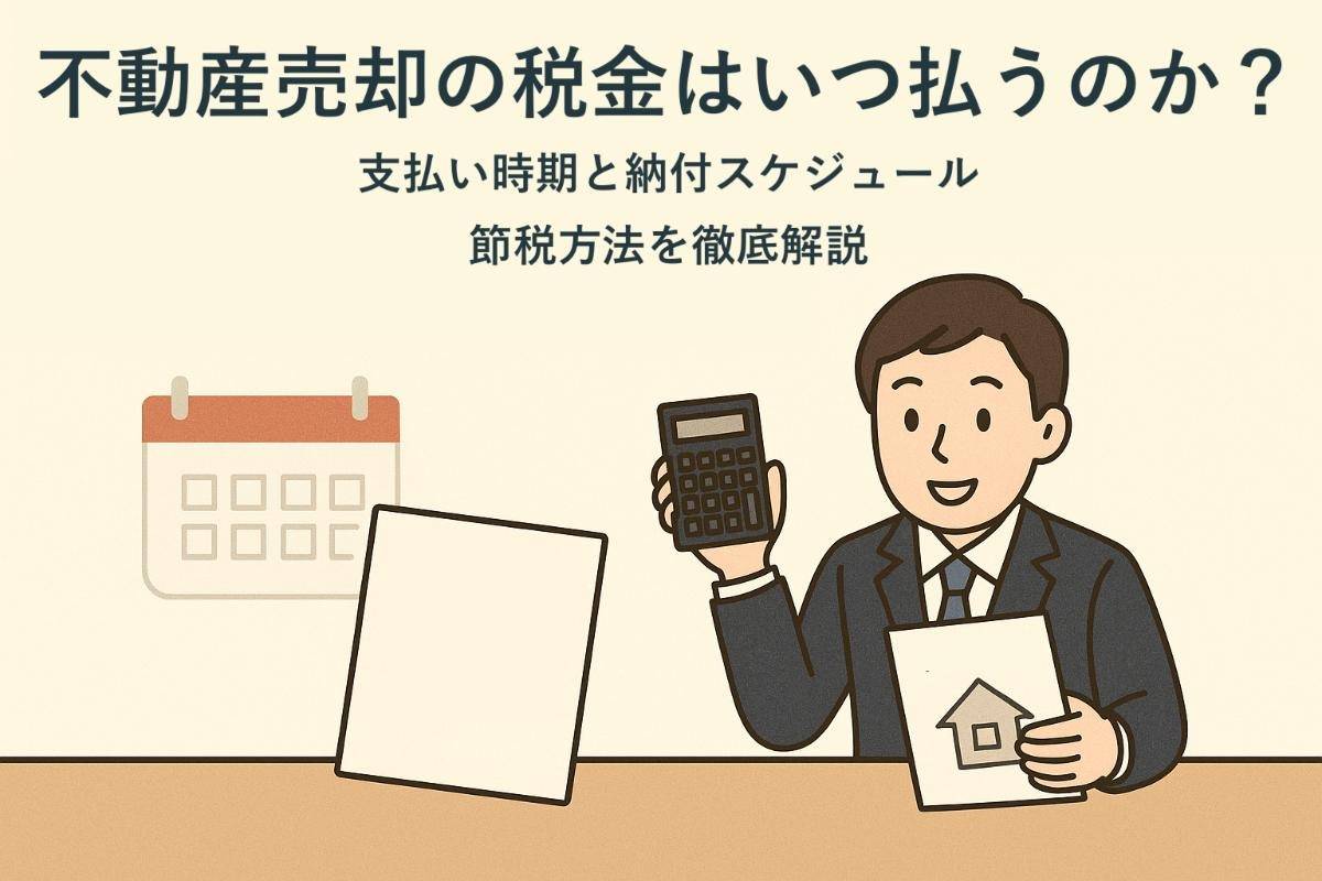 不動産売却の税金はいつ払うのか？支払い時期と納付スケジュール・節税方法を徹底解説